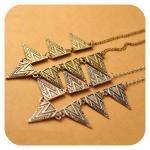Aztec Tribal Geo Triangles Necklace