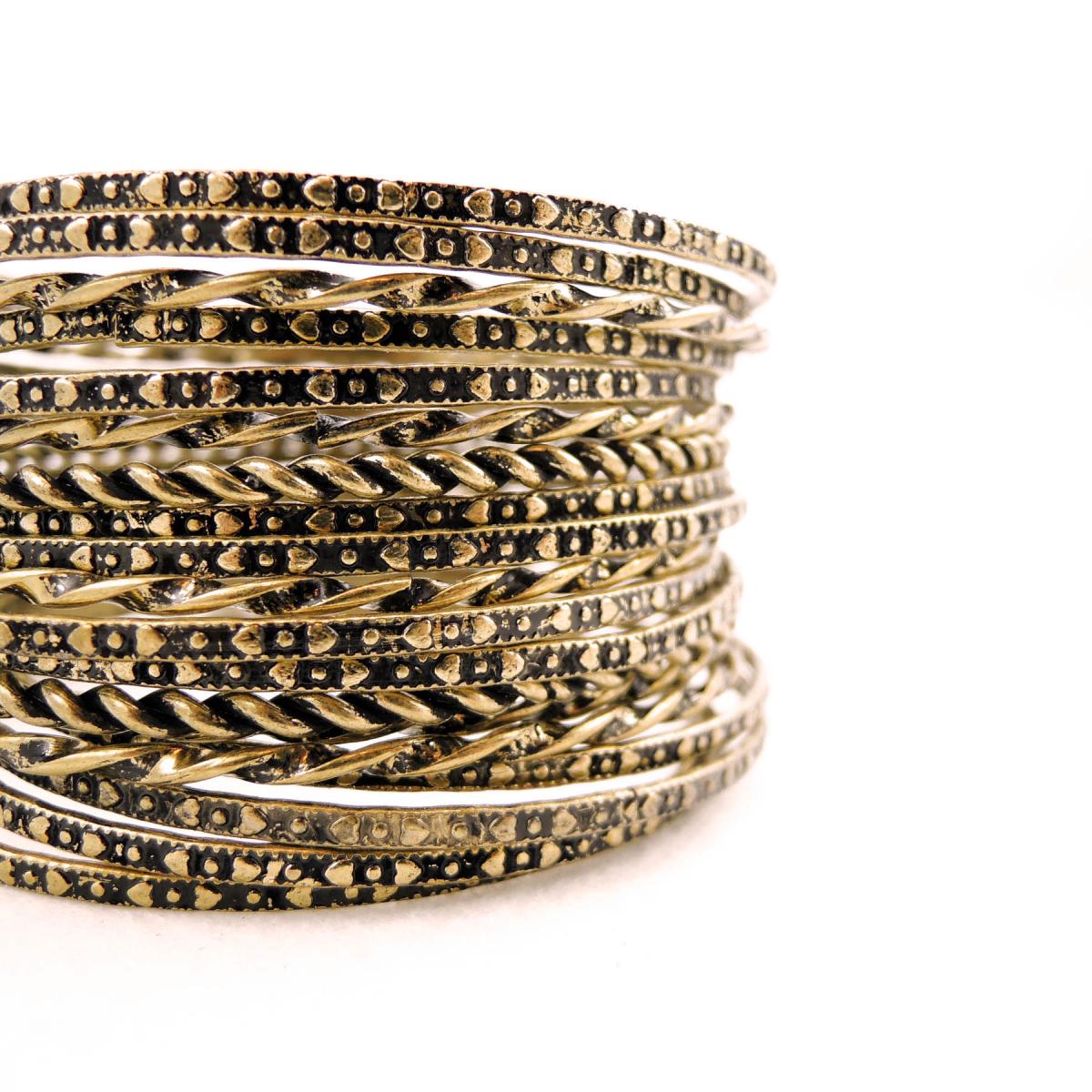 Bronze Engraved Bangle Set on Luulla