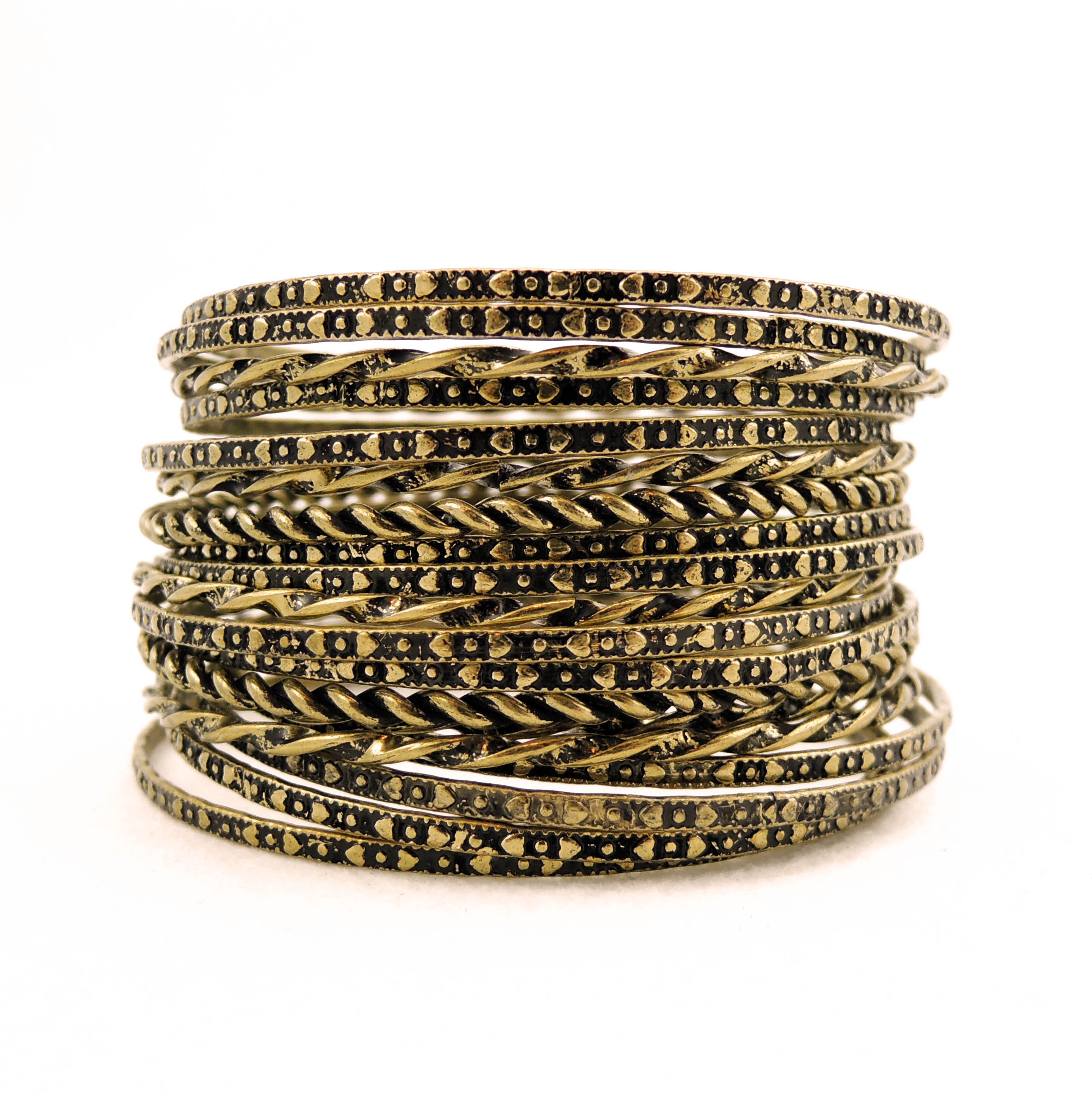 Bronze Engraved Bangle Set on Luulla